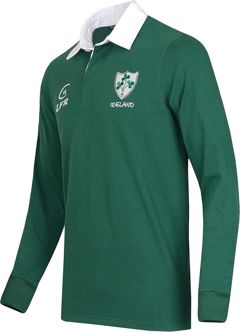 Malham USA Classic Ireland Green Heritage Rugby Jersey - Image 2